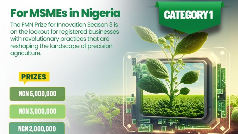 Call for Applications: FMN Prize for Innovation 3.0 food or Agro-allied business in Nigeria |UP to N1 Million Cash Prize
