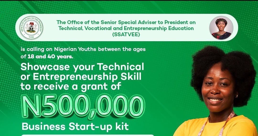 Link To Apply For Federal Government 500000 Grants For Artisans, Technicians, and Entrepreneurs