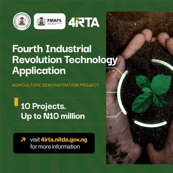 Fourth Industrial Revolution Technology Application (4IRTA) Initiative (N10 Million in Funding)