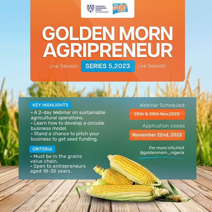 GoldenMorn Agripreneur Series 5 Agric Training for Youth