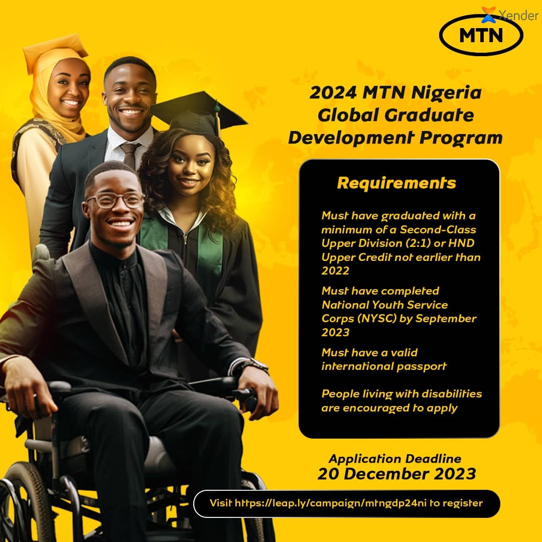 Apply Now: MTN Global Graduate Development Programme for Nigeria in 2024