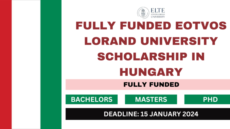 Fully Funded Eotvos Lorand University Scholarship in Hungary 2024