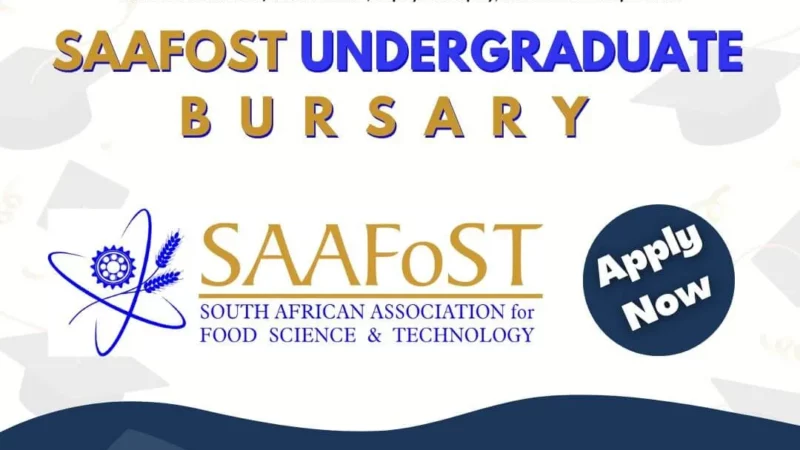 SAAFoST Undergraduate Bursary 2024 to Study Food Science and Technology at a South African Tertiary Institution