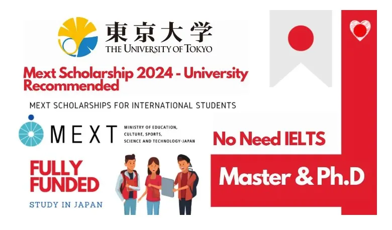 Fully Funded MEXT Scholarship 2024 Application Process