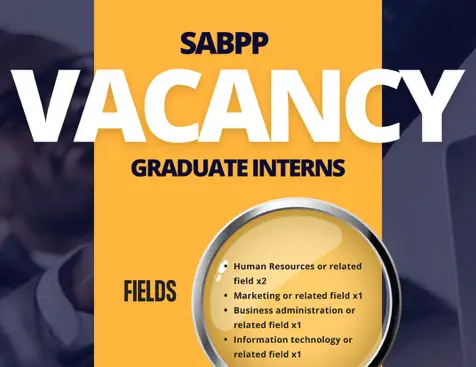 The South African Board for People Practices (SABPP) is looking for Graduate Interns (Gain practical industry experience for a minimum of 6 months and a maximum of one year)