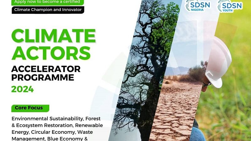 Call for Application: UN SDSN Nigeria Climate Actors Accelerator Programme 2024