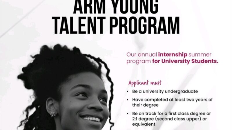 Asset & Resource Management (ARM) Young Talent (Internship) Programme 2024 for Nigerian university students
