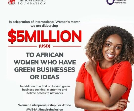 Tony Elumelu Entrepreneurship Program for Women 2024 // $5 Million in Funding