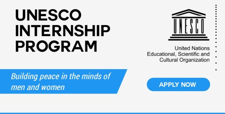 Call For Applications UNESCO International Internship 2024   UNESCO International Internship 2024 768x390 