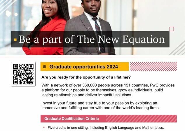 Call for Applications: PwC Nigeria Graduate Associate Programme 2024 for young Nigerian graduates